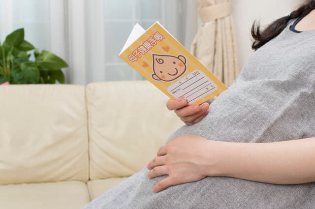 母子手帳を持つ妊婦