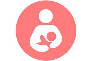 「母乳を飲ませている絵」の授乳室ピクトグラム